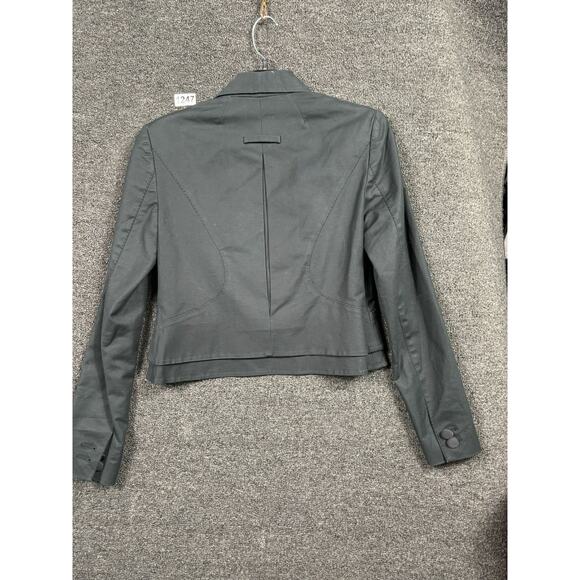 Robert Rodriguez Cropped Blazer Jacket Women's Size 2 Black One Button Closure - Picture 2 of 6